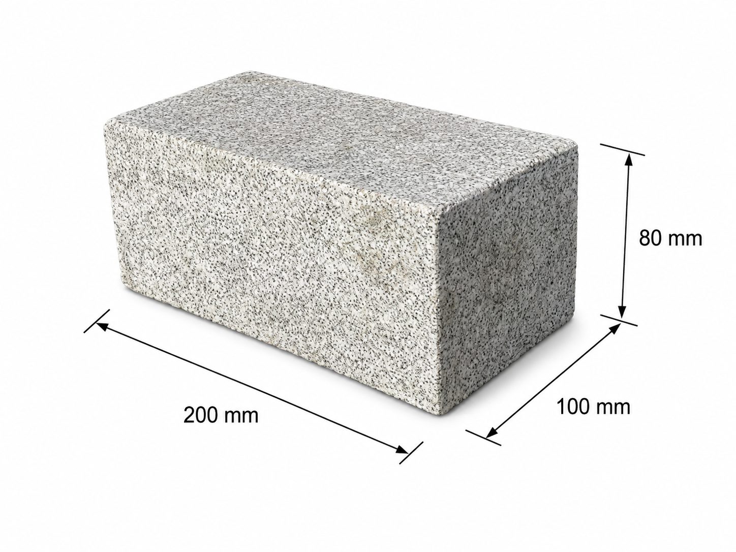 Sillutuskivi, hall graniit 200×100×80