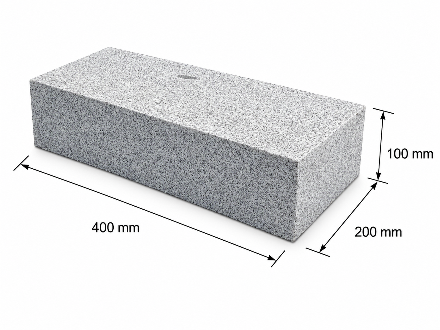 Sillutusplaat, hall graniit 400×200×100